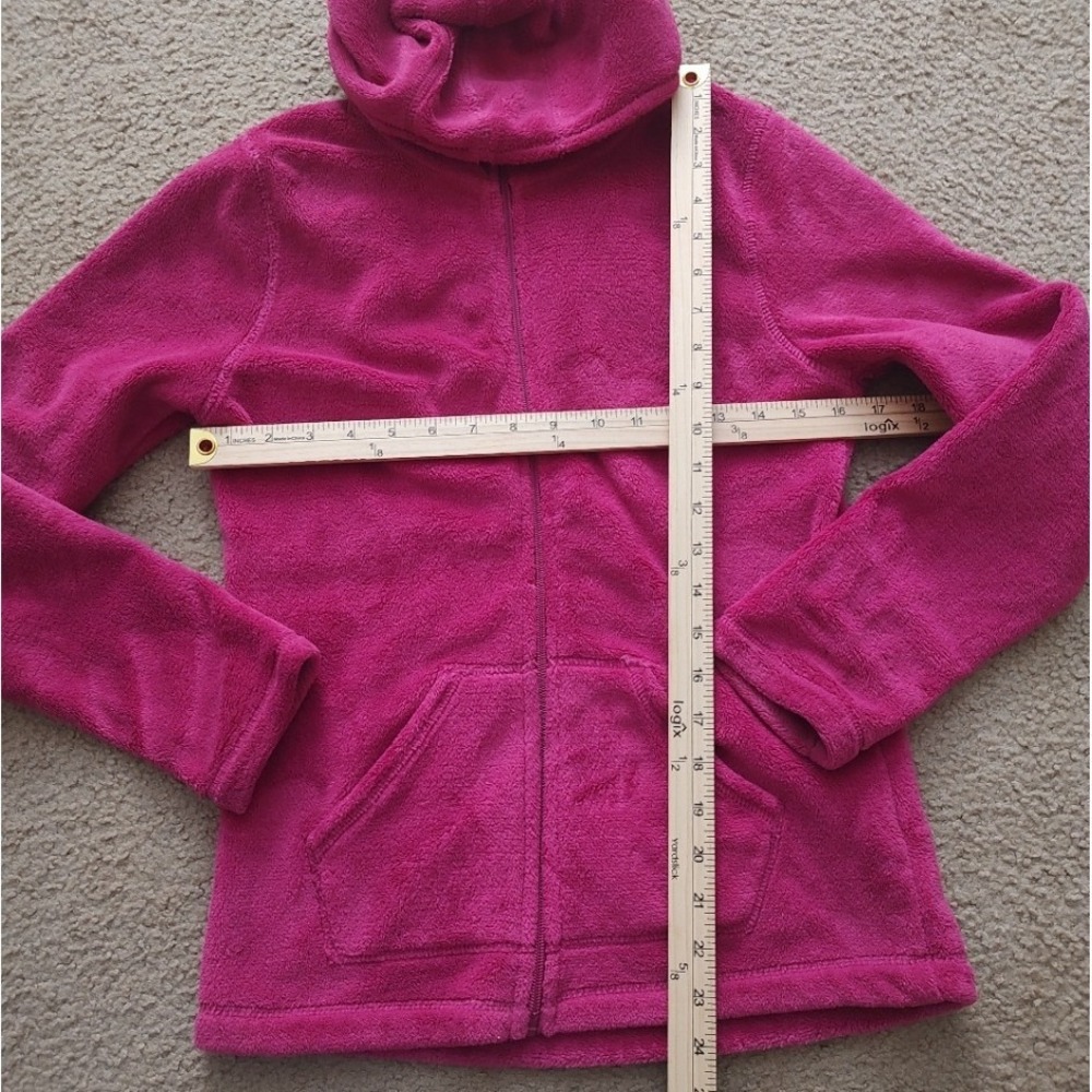 Danskin Now Pink Fleece Zip Up Hoodie Jacket Women S CH 4 6 Cozy Warm